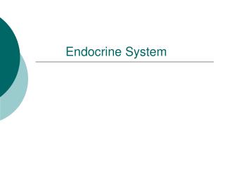 endocrine system