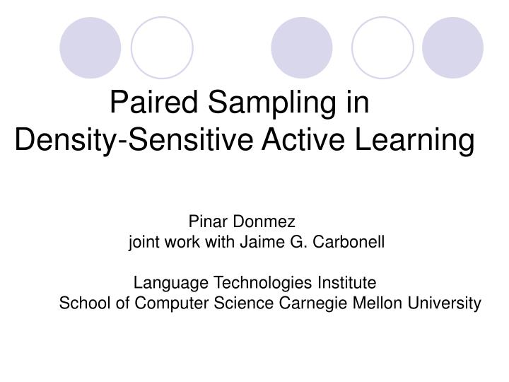 paired sampling in density sensitive active learning
