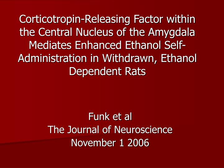 funk et al the journal of neuroscience november 1 2006