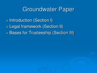 Groundwater Paper