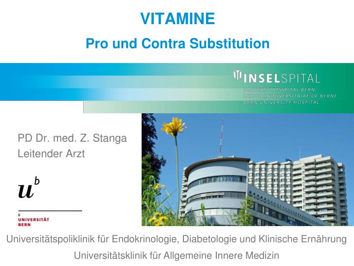 vitamine pro und contra substitution