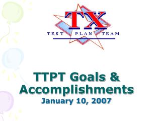 TTPT Goals &amp; Accomplishments