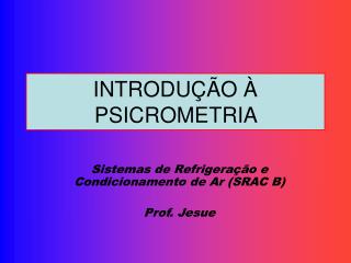 introdu o psicrometria