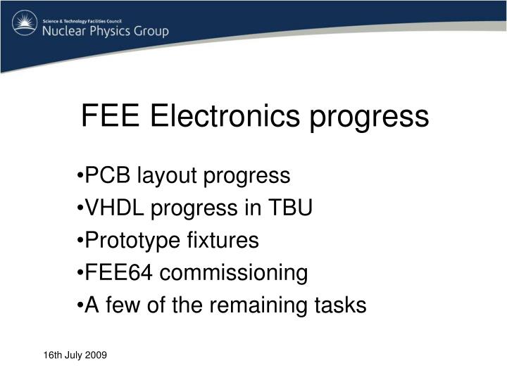 fee electronics progress