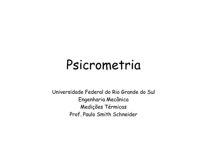 psicrometria