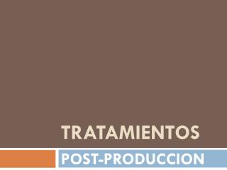 tratamientos
