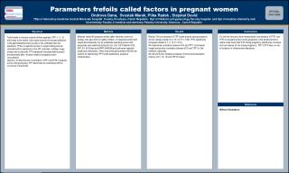 P arameters frefoils called factors in pregnant women