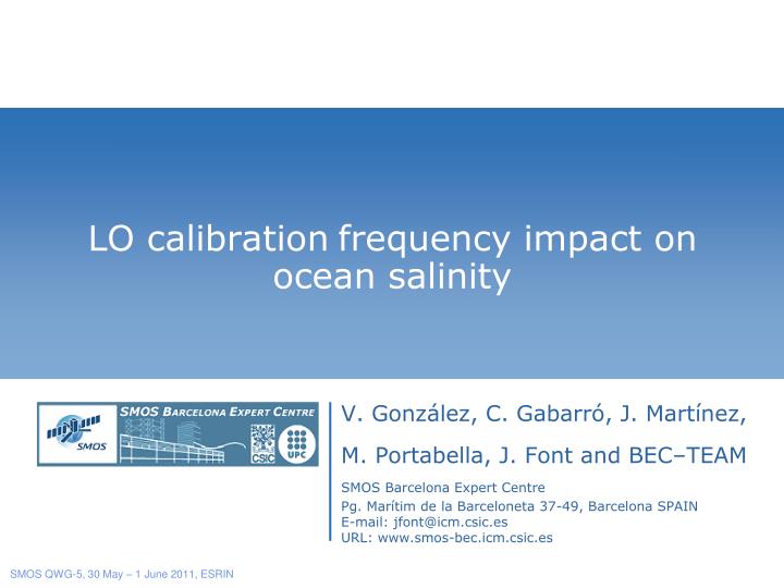 lo calibration frequency impact on ocean salinity
