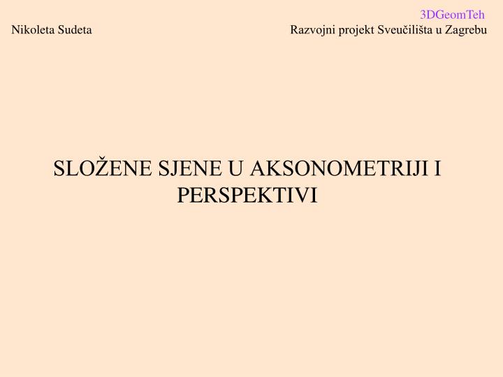 slo ene sjene u aksonometriji i perspektivi