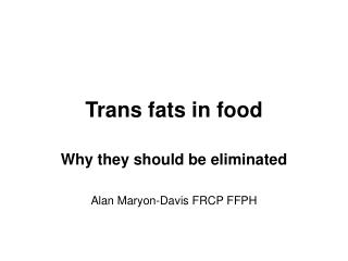 trans fats in food