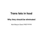 Trans fats in food