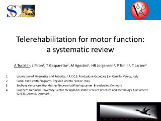 Telerehabilitation for motor function: a systematic review