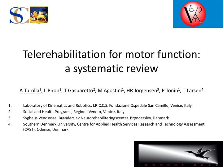 telerehabilitation for motor function a systematic review