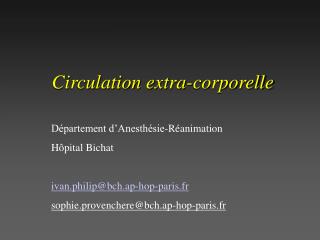circulation extra corporelle