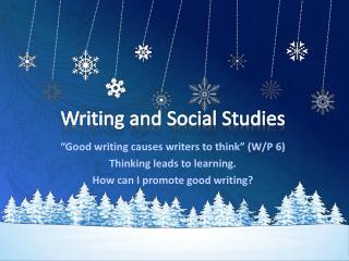 Writing and Social Studies