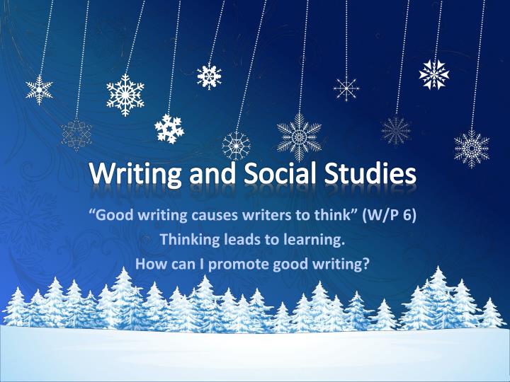 writing and social studies