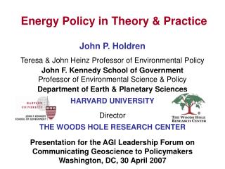 Energy Policy in Theory &amp; Practice