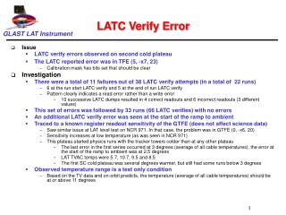 LATC Verify Error