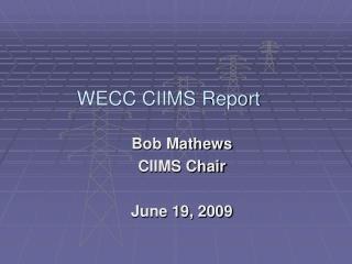 WECC CIIMS Report
