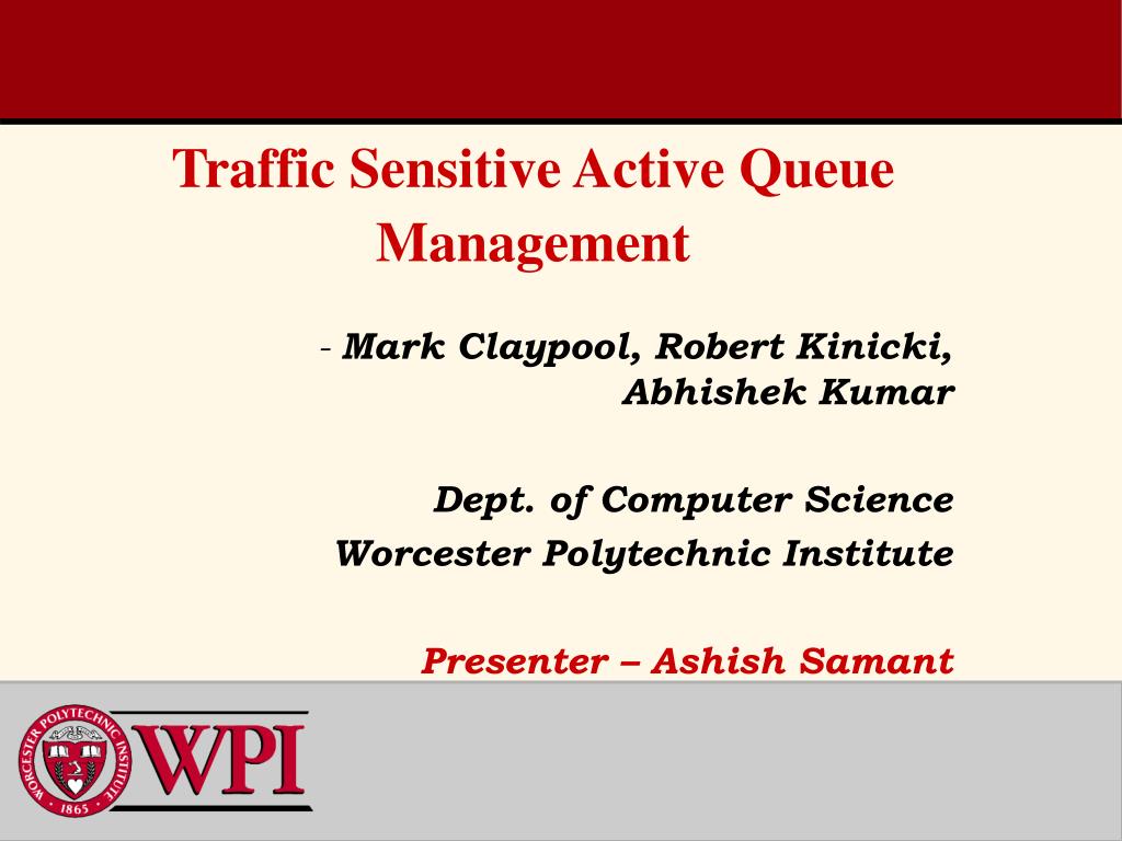 PPT - Traffic Sensitive Active Queue Management PowerPoint Presentation ...