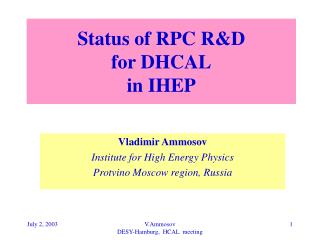 Status of RPC R&amp;D for DHCAL in IHEP