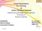 Comprehensive Overview of Base Station Subsystem Training at Nokia Siemens Networks - slide 1