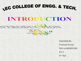 IEC COLLEGE OF ENGG. &amp; TECH.