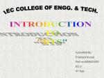 IEC COLLEGE OF ENGG. &amp; TECH. - slide 1