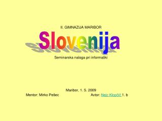 ii gimnazija maribor seminarska naloga pri informatiki