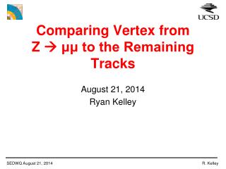 Comparing Vertex from Z ? ?? to the Remaining Tracks