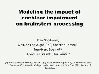 Modeling the impact of cochlear impairment on brainstem processing