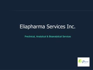 Eliapharma Services Inc.
