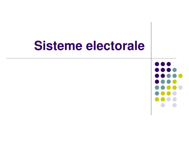 sisteme electorale