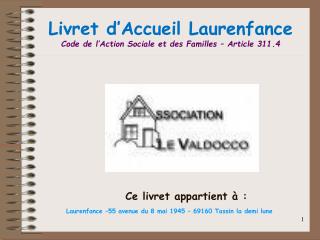 livret d accueil laurenfance code de l action sociale et des familles article 311 4