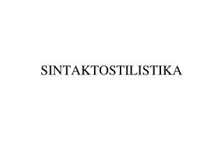 sintaktostilistika