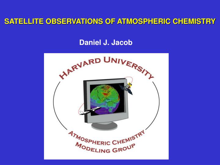 satellite observations of atmospheric chemistry