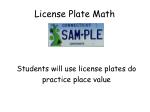 License Plate Math - slide 1