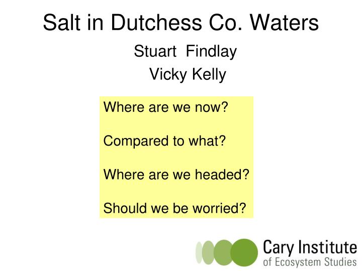 salt in dutchess co waters