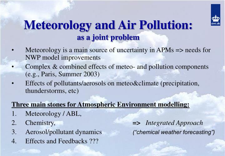 meteorology and air pollution as a joint problem