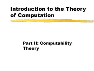 Introduction to the Theory of Computation