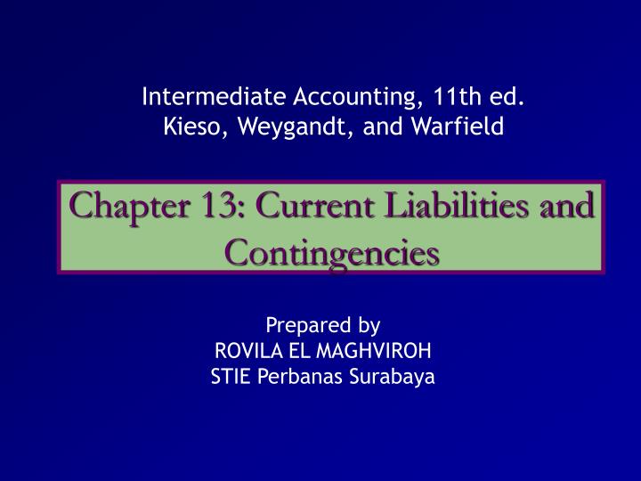 chapter 13 current liabilities and contingencies