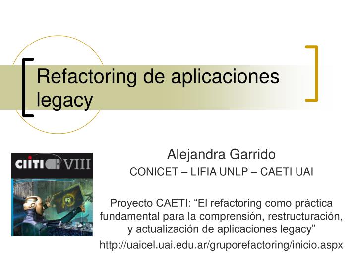 refactoring de aplicaciones legacy