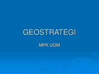 geostrategi