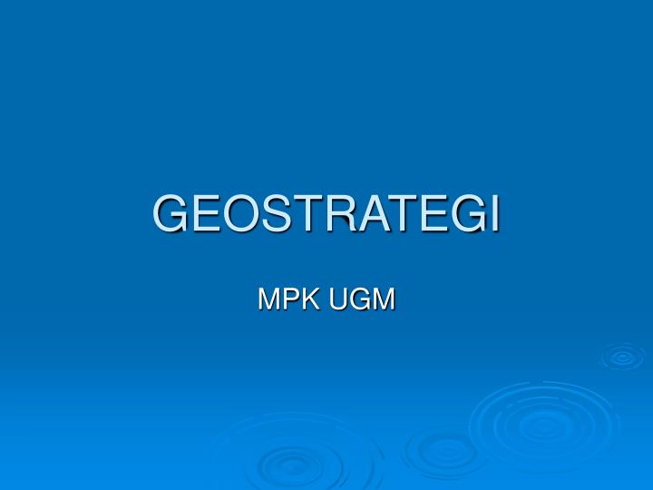 geostrategi