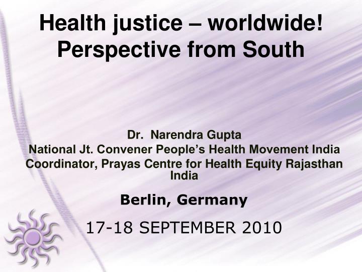 health justice worldwide perspective from south