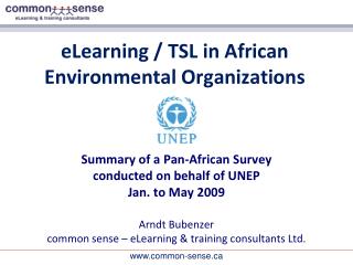 eLearning / TSL in African Environmental Organizations