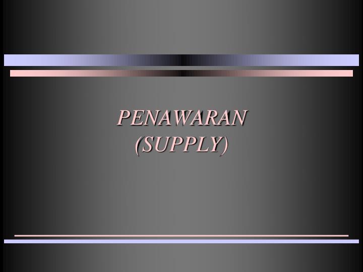 penawaran supply
