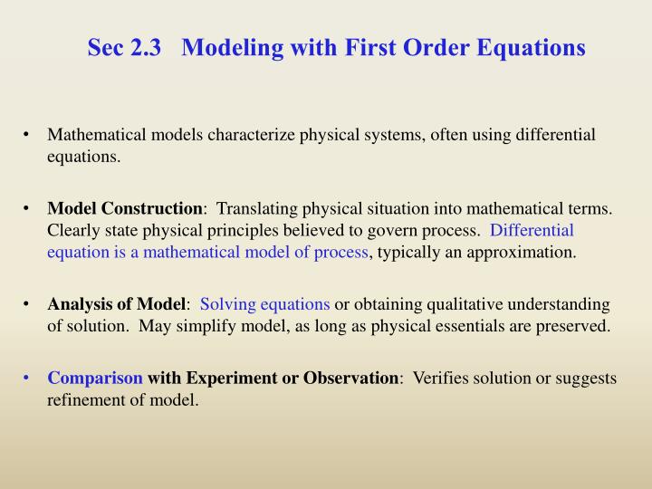 sec 2 3 modeling with first order equations