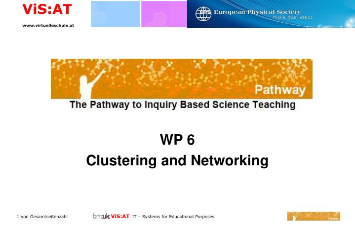 wp 6 clustering and networking