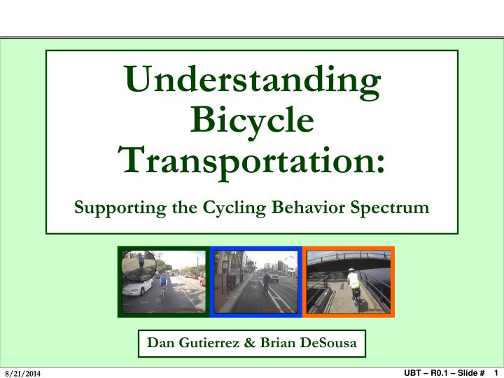 understanding bicycle transportation supporting the cycling behavior spectrum